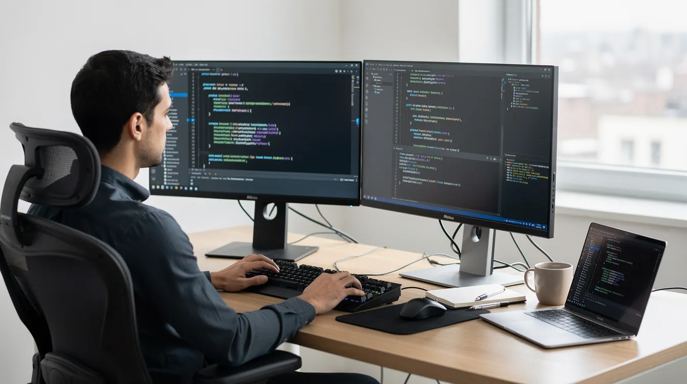 An AI code editor and an AI agent extension side by side