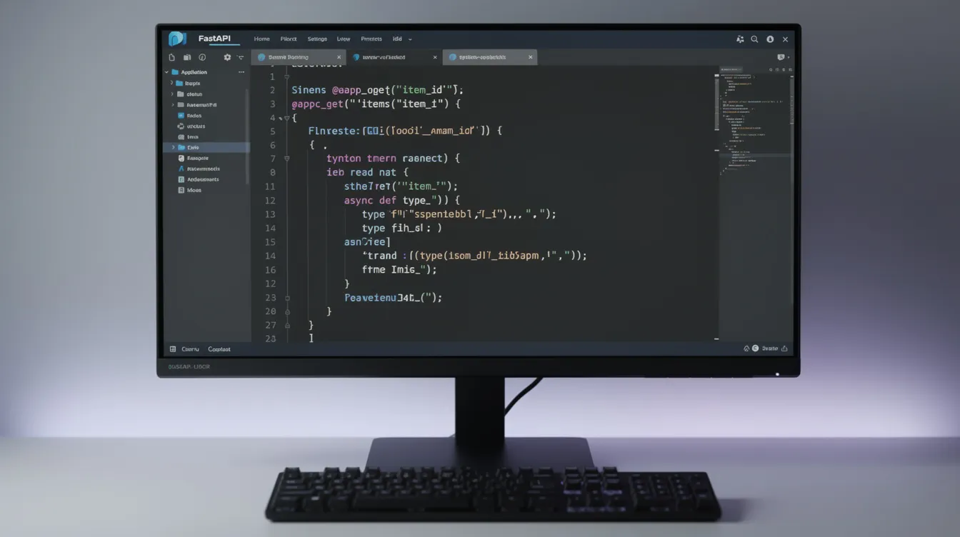A code editor showing a Python FastAPI function