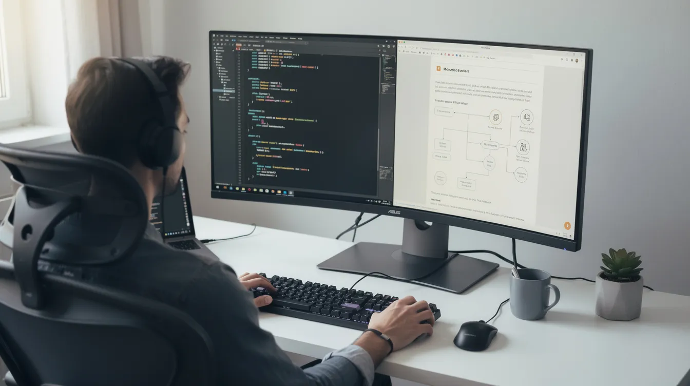 A developer comparing two browser-based app builders side by side