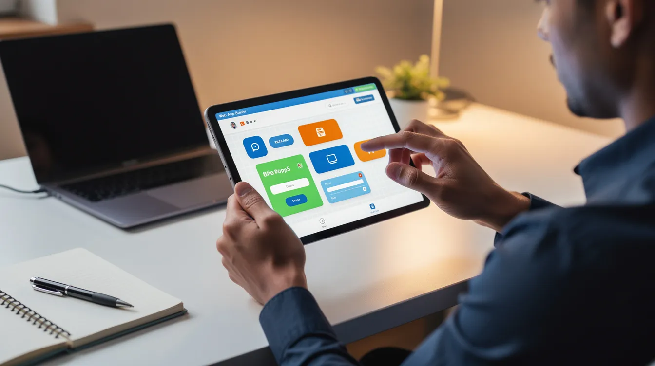 Building a web app with an AI app builder