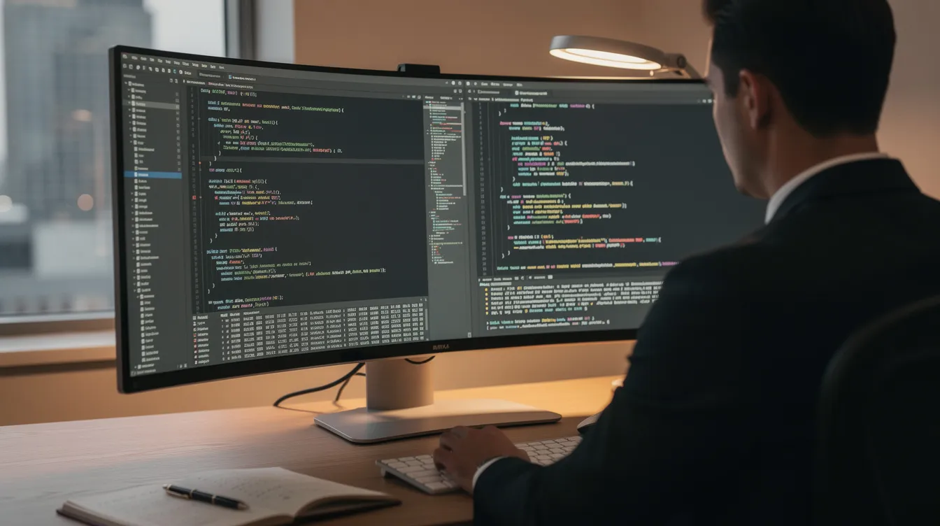 Two terminal windows side by side on a monitor